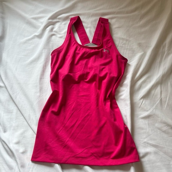 Under Armour Hot Pink Fitted Tank - Picture 1 of 3